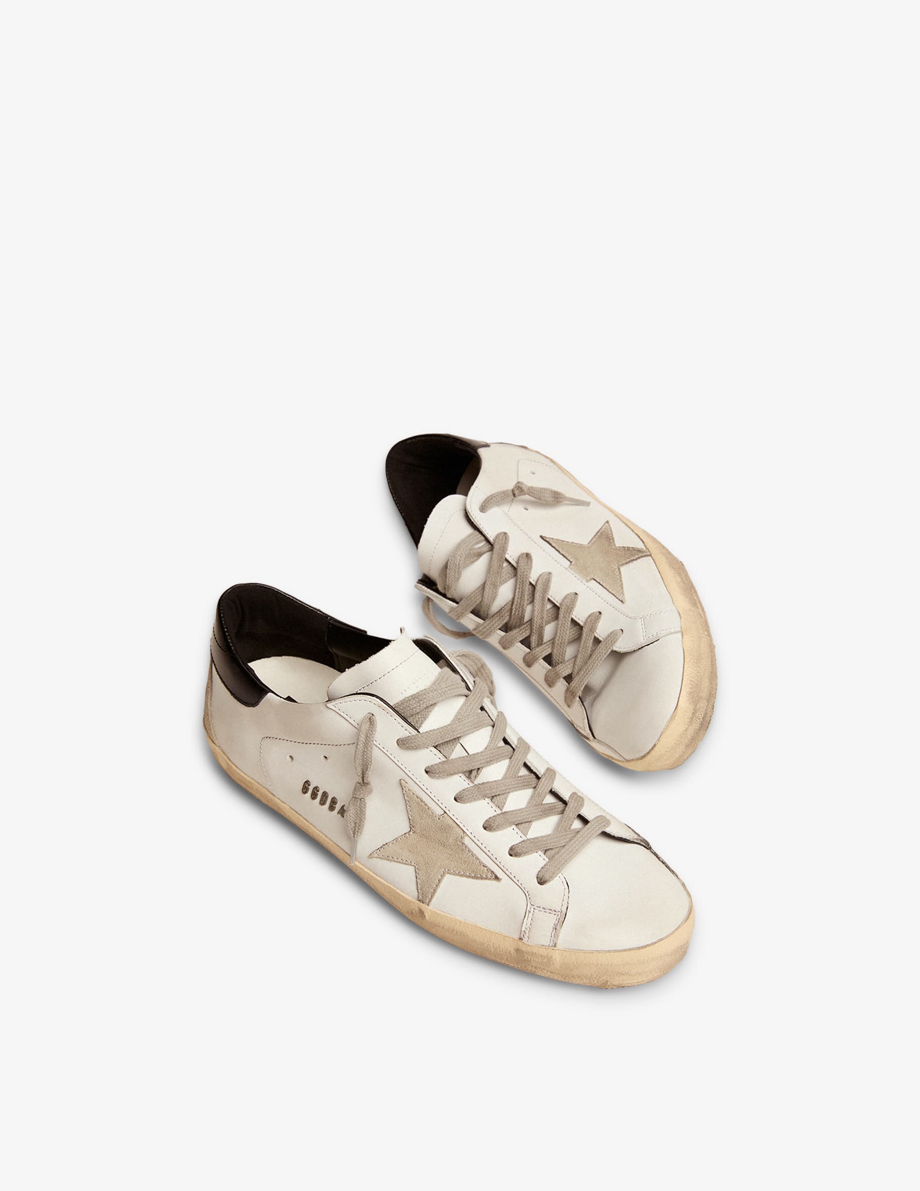 Shop Golden Goose Super star leather sneakers on Rinascente