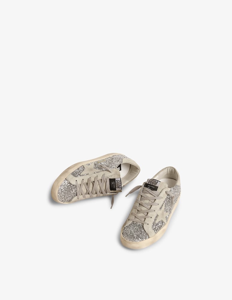 Golden Goose Sneakers in pelle scamosciata con tomaia glitterata - immagine 2 Golden Goose Sneakers in pelle scamosciata con tomaia glitterata - immagine 2