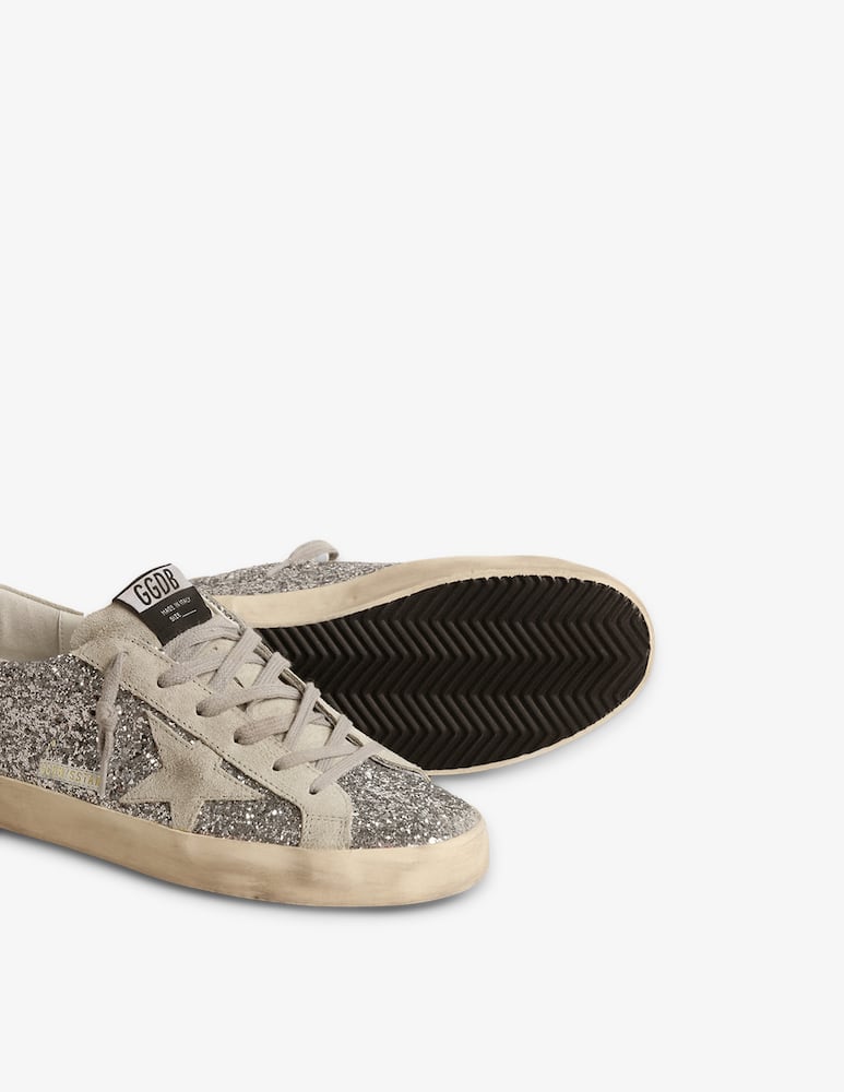 Golden Goose Sneakers in pelle scamosciata con tomaia glitterata - immagine 8 Golden Goose Sneakers in pelle scamosciata con tomaia glitterata - immagine 8
