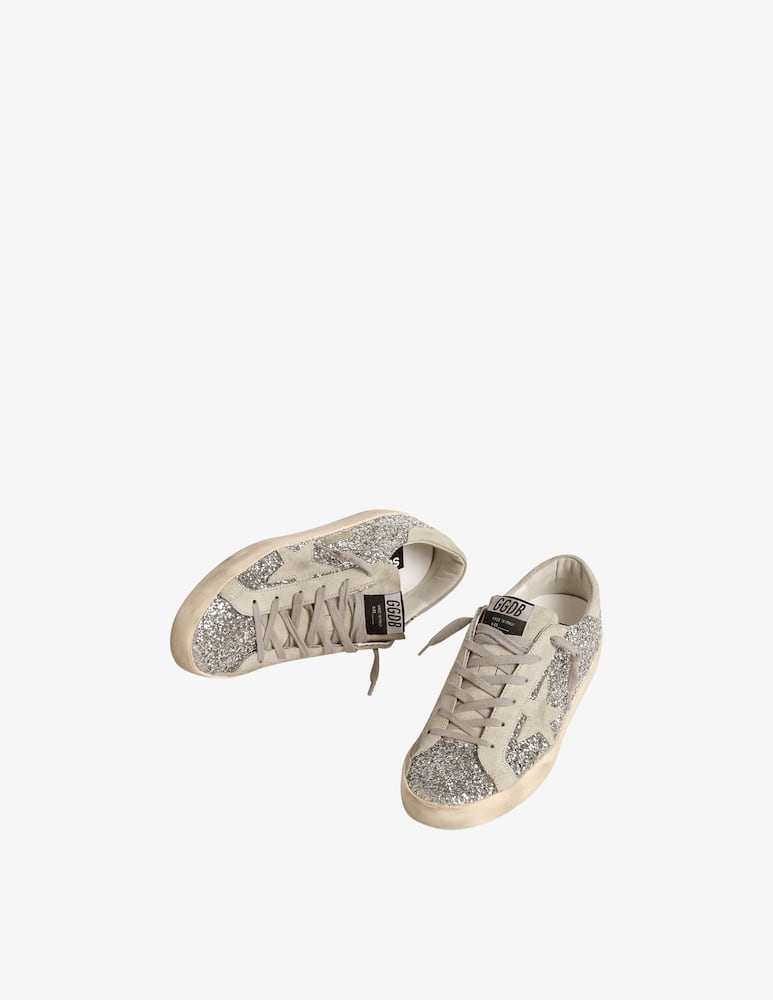 Golden Goose Sneakers in pelle scamosciata con tomaia glitterata - immagine 10 Golden Goose Sneakers in pelle scamosciata con tomaia glitterata - immagine 10