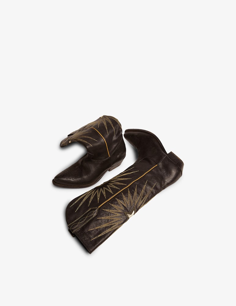 rinascente Golden Goose Wish star leather boots