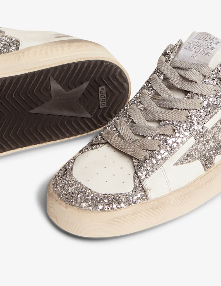 Golden Goose Sneaker Stardan in pelle e glitter - immagine 4