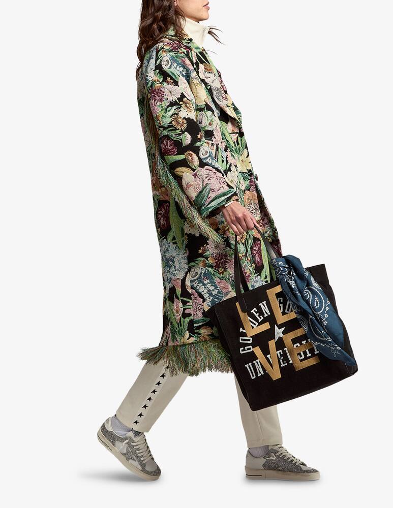 rinascente Golden Goose Stardan leather and glitter upper glitter star leather heel sneakers