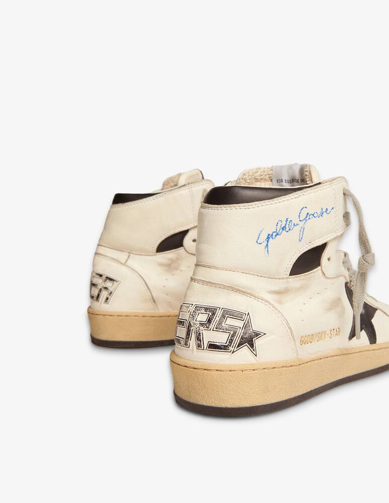 rinascente Golden Goose Sky star nappa upper with serigraph leather star and ankle sneakers