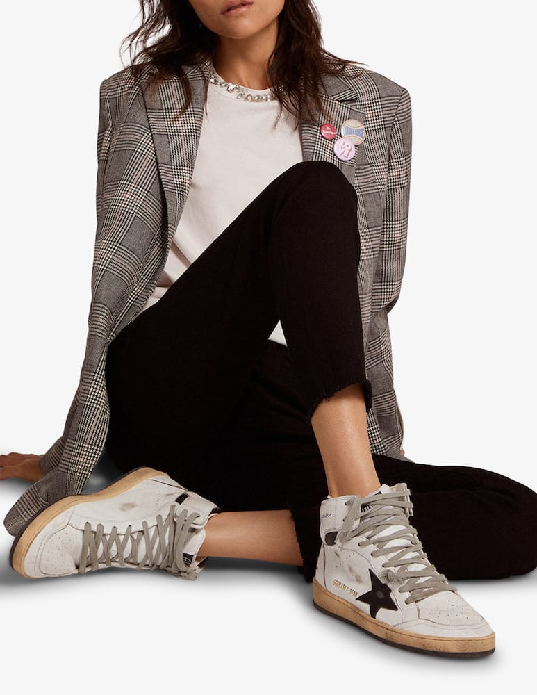 Golden Goose Sky star nappa upper with serigraph leather star and ankle sneakers - picture 5 Golden Goose Sky star nappa upper with serigraph leather star and ankle sneakers - picture 5