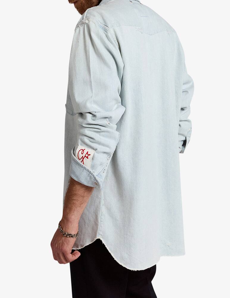 rinascente Golden Goose Camicia denim golden slavata 