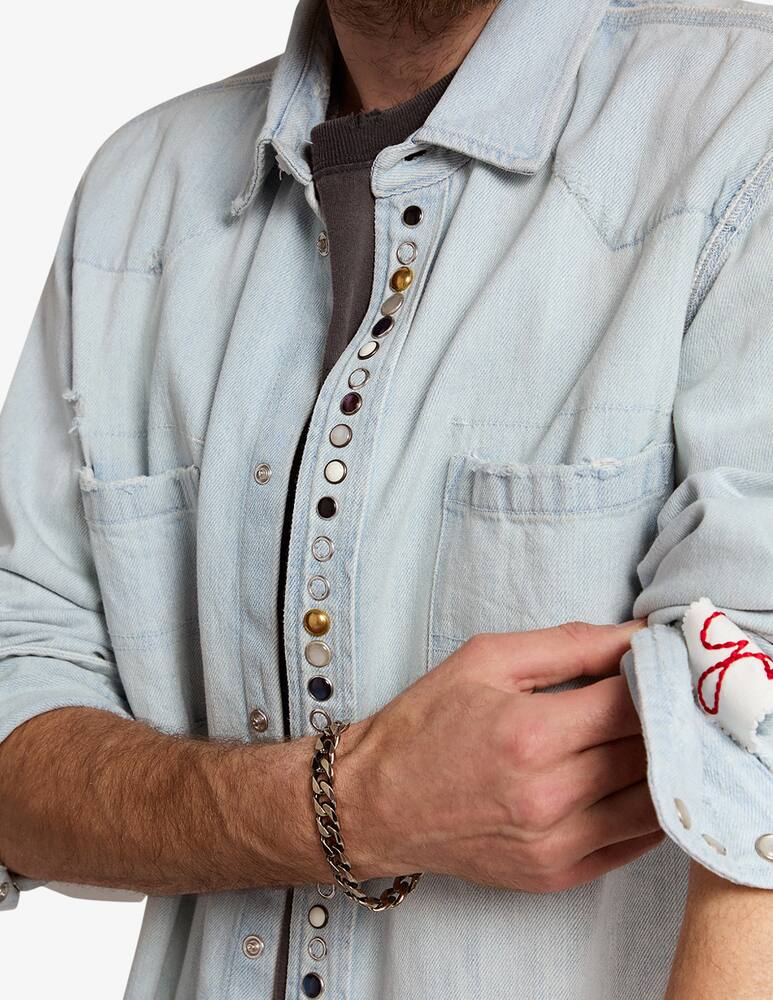 rinascente Golden Goose Camicia denim golden slavata 