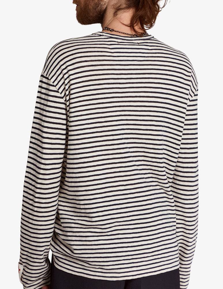 rinascente Golden Goose Maglietta a manica lunga in lino a righe 