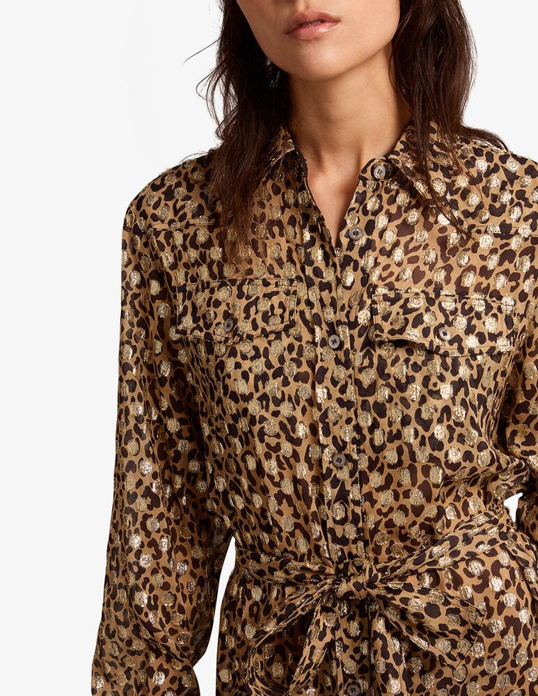 rinascente Golden Goose Leopard chemisier golden long dress