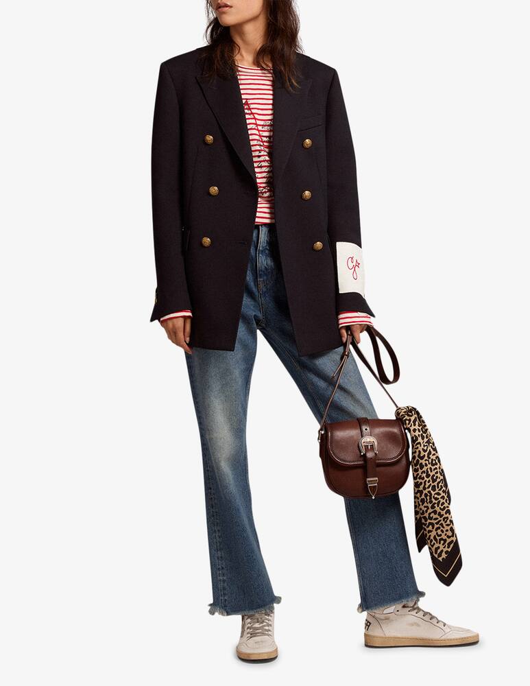 rinascente Golden Goose Maglietta a maniche lunghe a righe - Beige