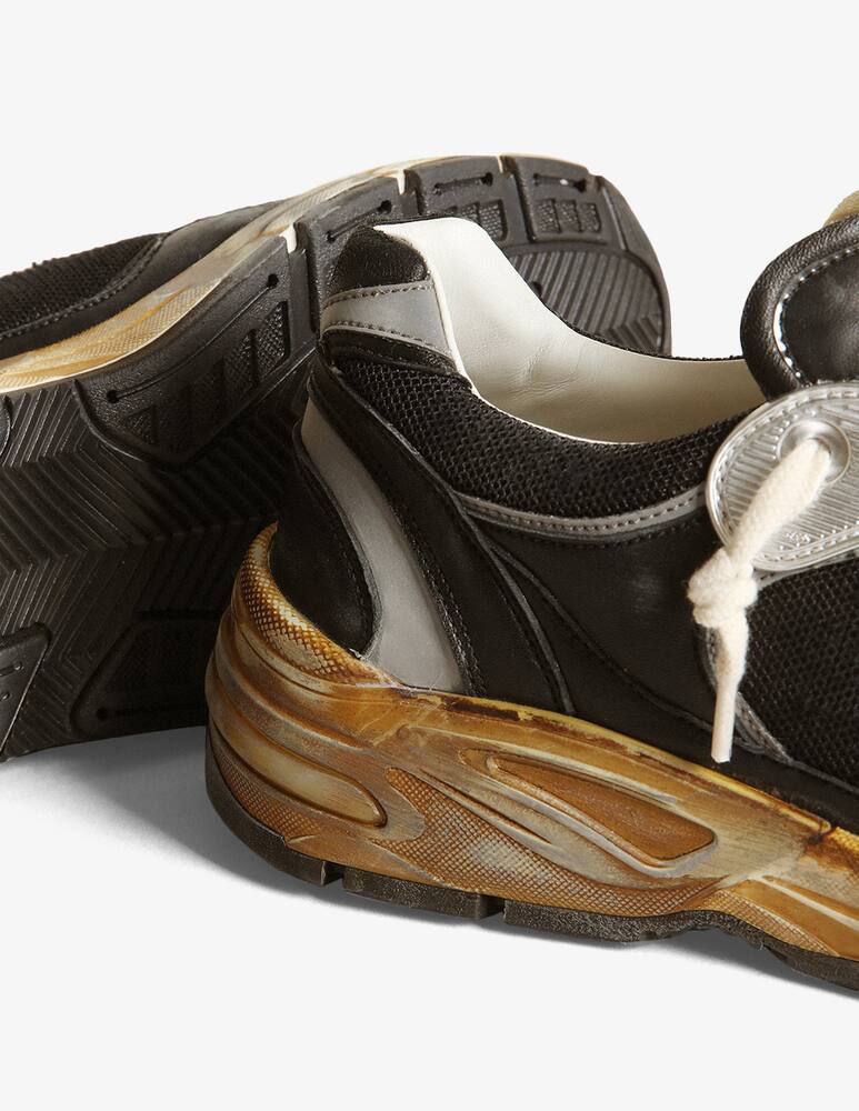 rinascente Golden Goose sneaker running dad net and nappa upper suede star