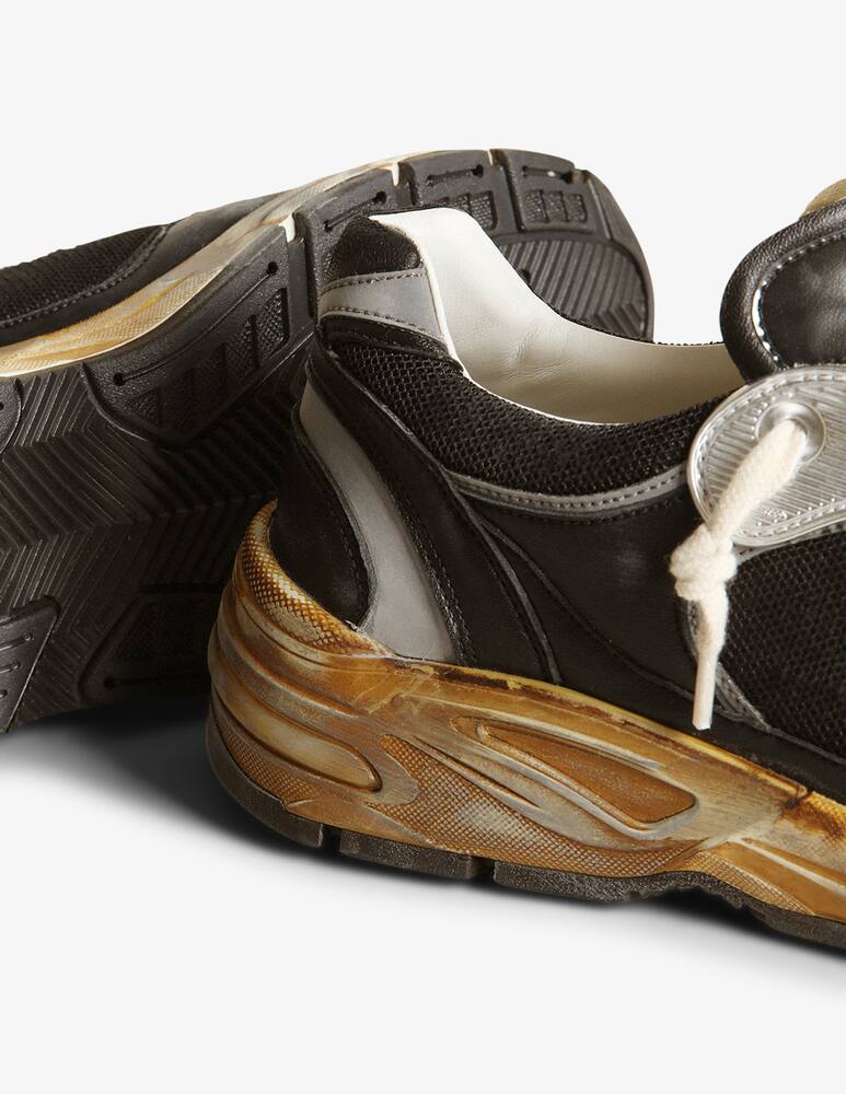 rinascente Golden Goose sneaker running dad net and nappa upper suede star