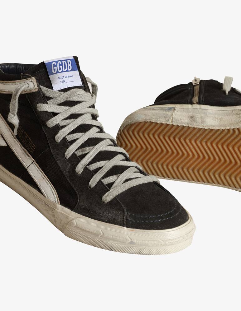 rinascente Golden Goose Sneaker High Slide Denim Star Wave Suede in pelle
