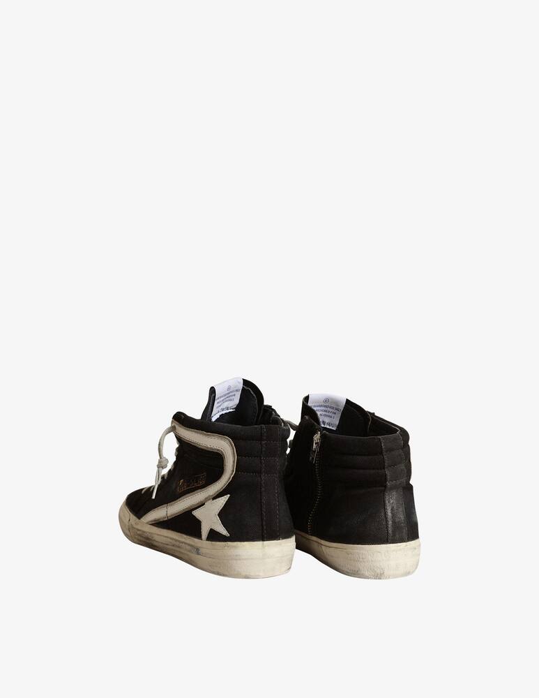 Golden Goose Sneakers High slide denim star wave suede and leather - picture 4 Golden Goose Sneakers High slide denim star wave suede and leather - picture 4