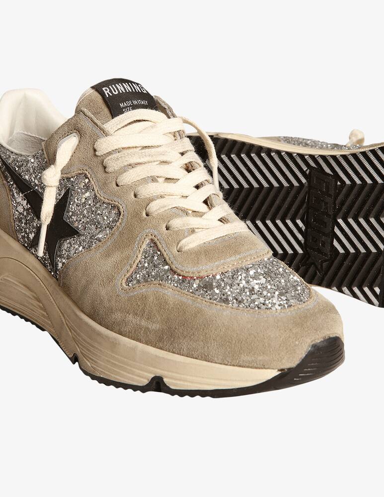 rinascente Golden Goose Sneakers running sole glitter suede spur Star