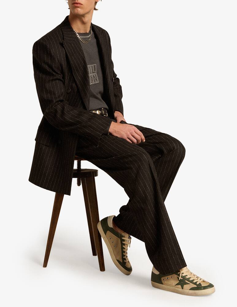 rinascente Golden Goose sneaker super-star net and nappa nylon tongue star leather