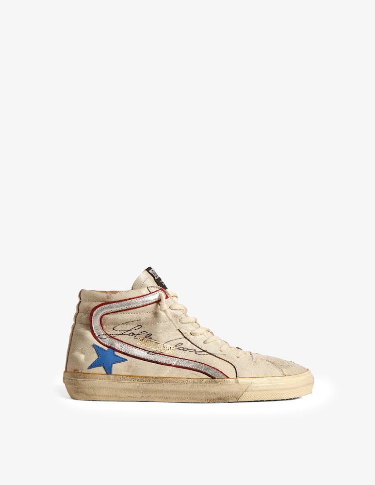 Golden Goose sneaker slide vintage signature list star laminated wave - immagine 1 Golden Goose sneaker slide vintage signature list star laminated wave - immagine 1