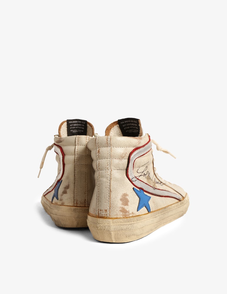 Golden Goose sneaker slide vintage signature list star laminated wave - immagine 4 Golden Goose sneaker slide vintage signature list star laminated wave - immagine 4