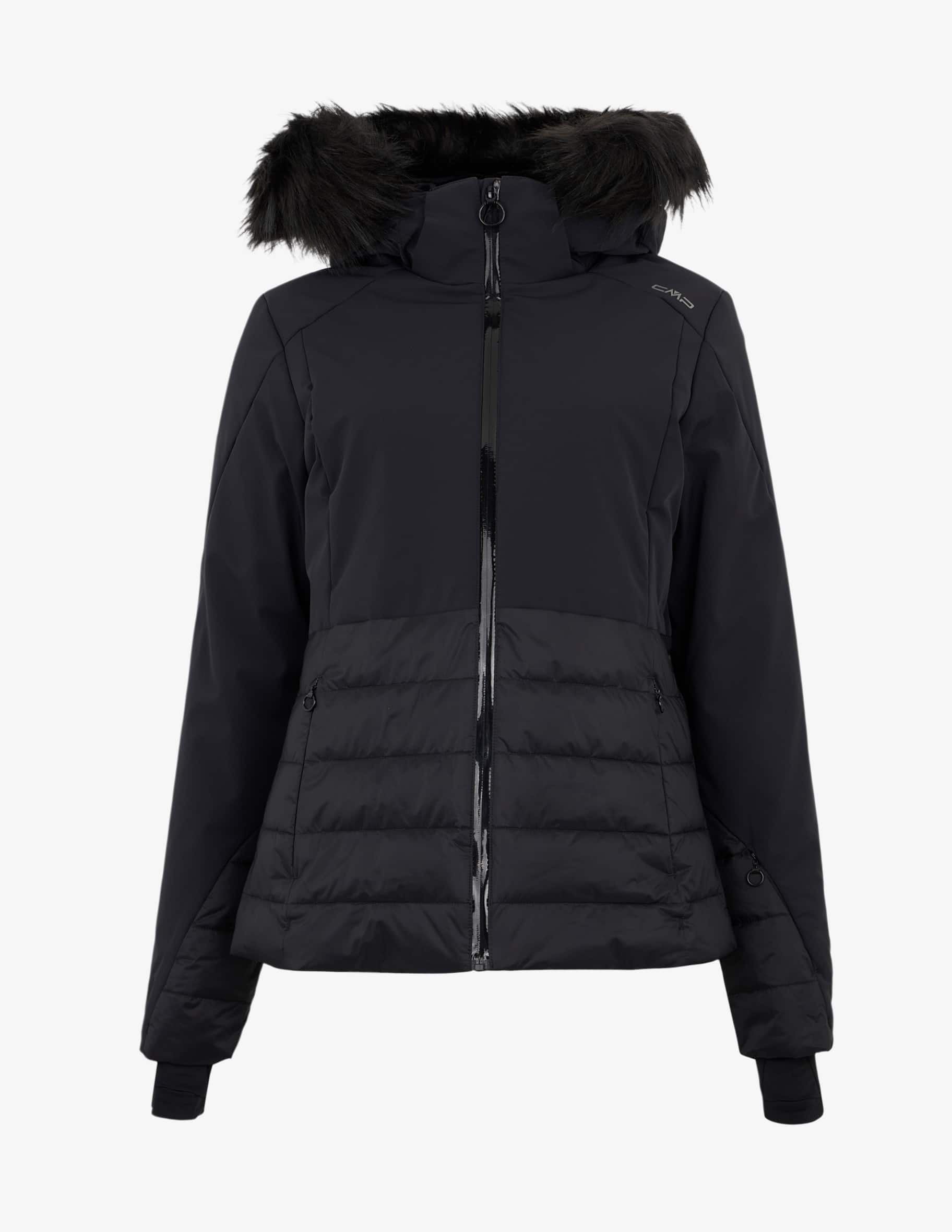 Veste De Ski Junior CMP Freeride Avec Capuche - 07ZS (Olive/Jaune) - Neuve