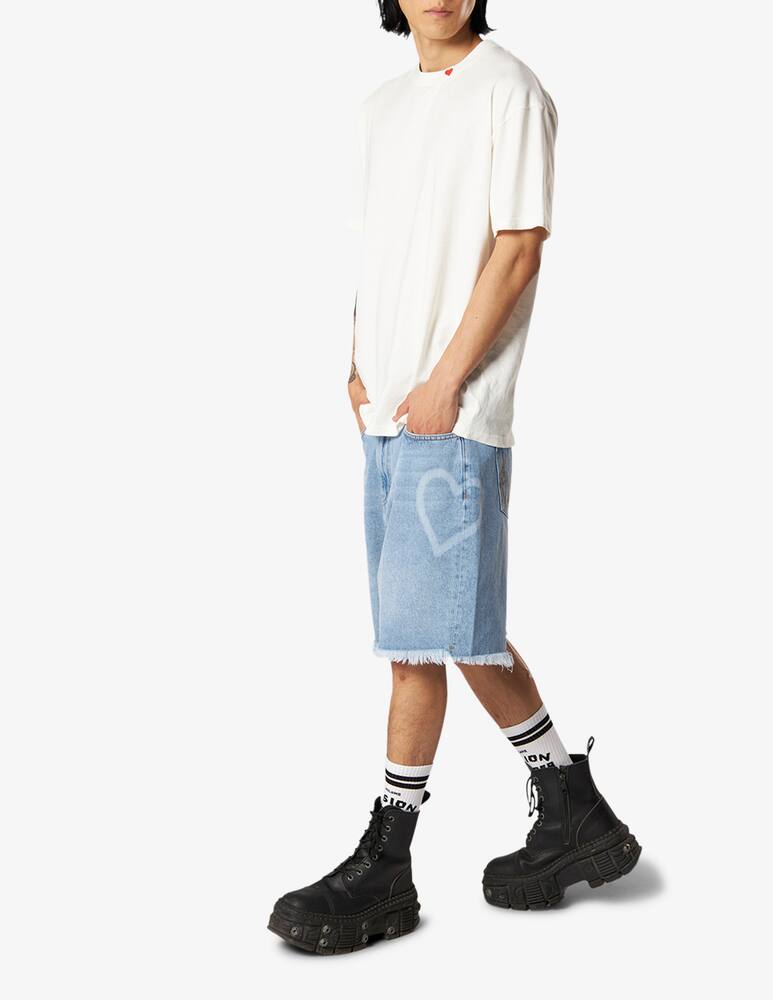 rinascente Vision of Super Bermuda jeans con cuori