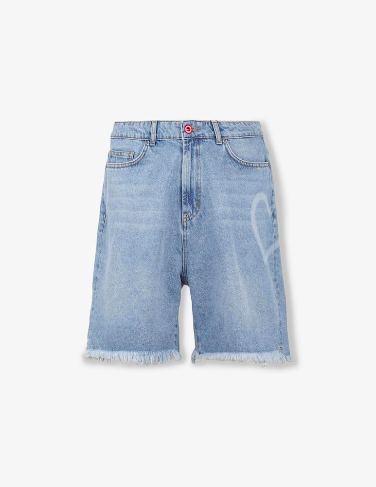 rinascente Vision of Super Bermuda jeans con cuori