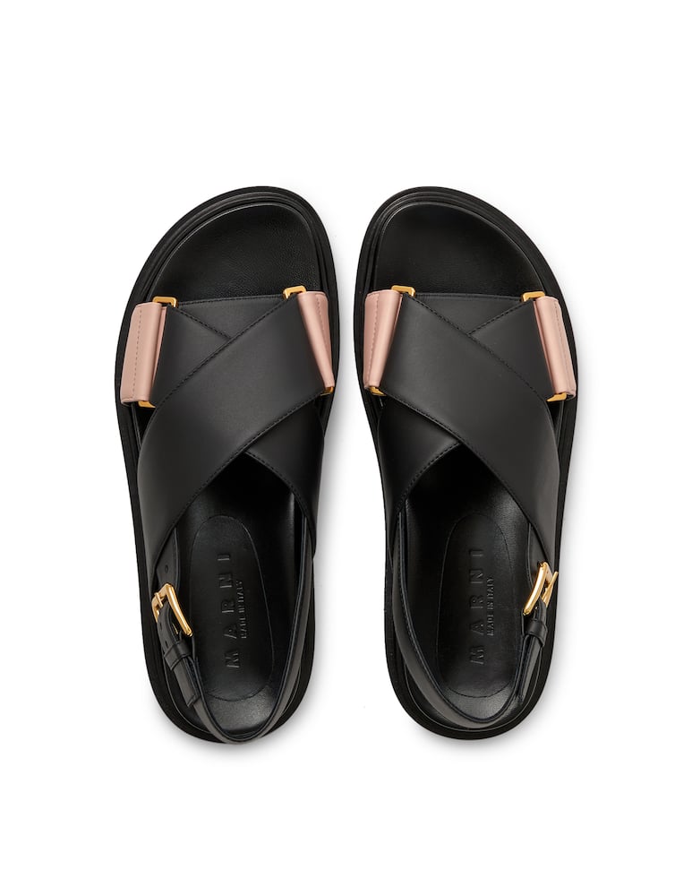 rinascente Marni Sandali Fussbett bicolor incrociato