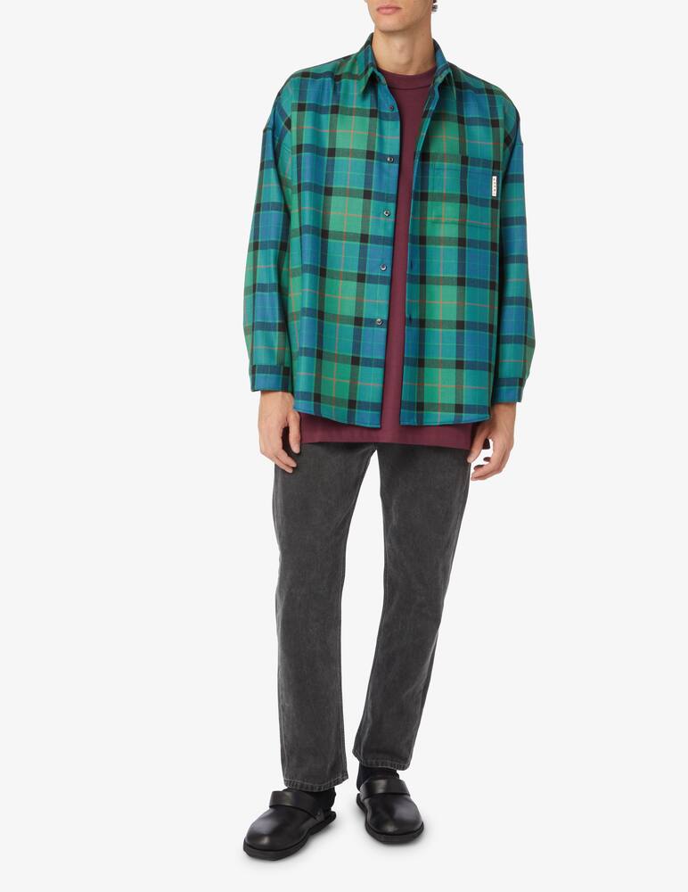 rinascente Marni Check long sleeve shirt - Green