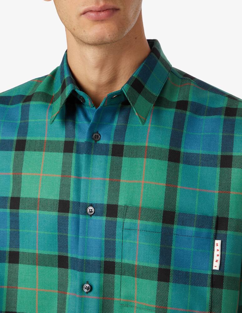 rinascente Marni Check long sleeve shirt - Green