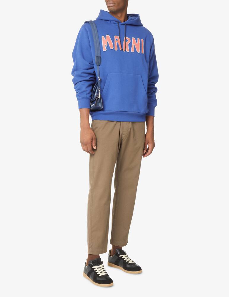 rinascente Marni Hoodie logo cutout - Blue