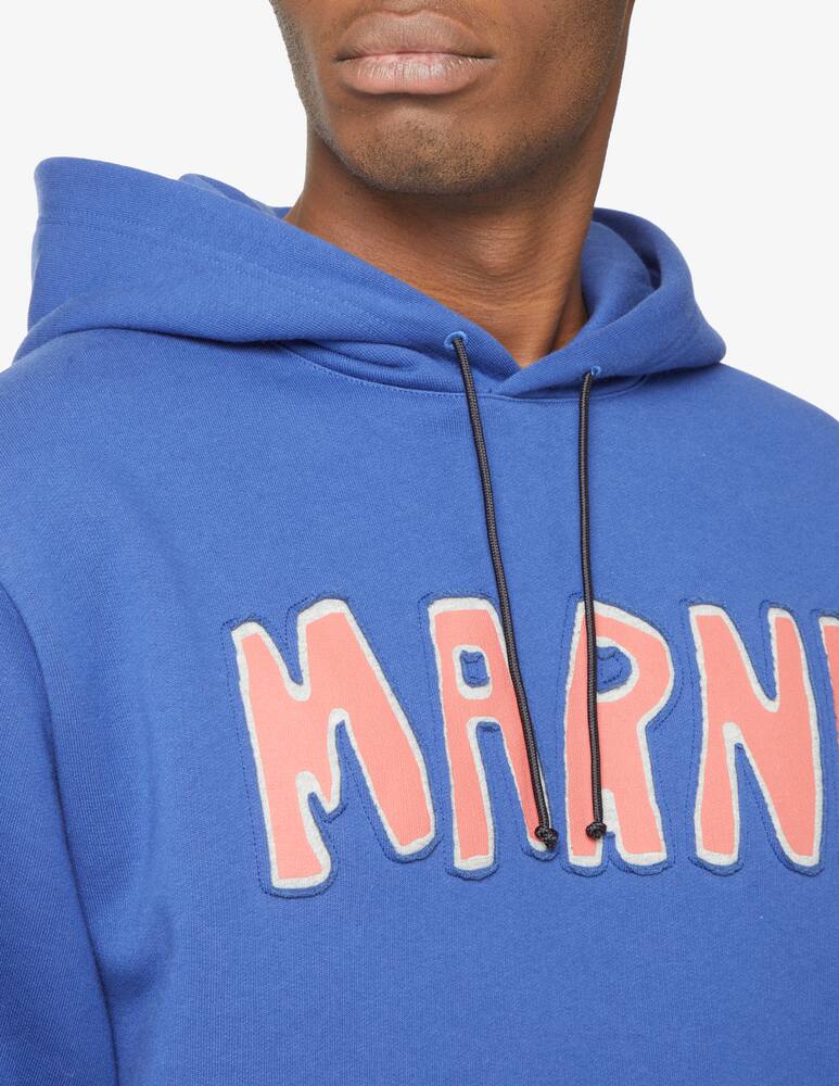 rinascente Marni Hoodie logo cutout - Blue