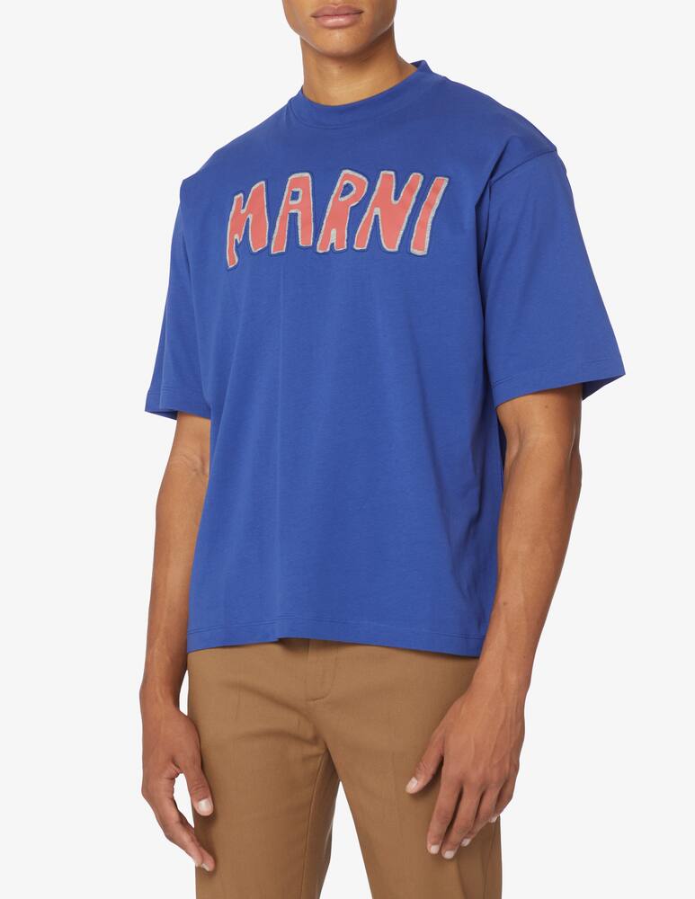Marni Logo cutout t-shirt - Blue - picture 1 Marni Logo cutout t-shirt - Blue - picture 1