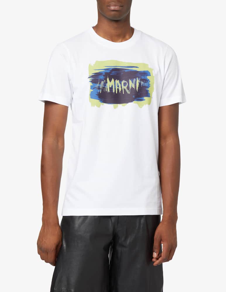 rinascente Marni Logo paint t-shirt - White