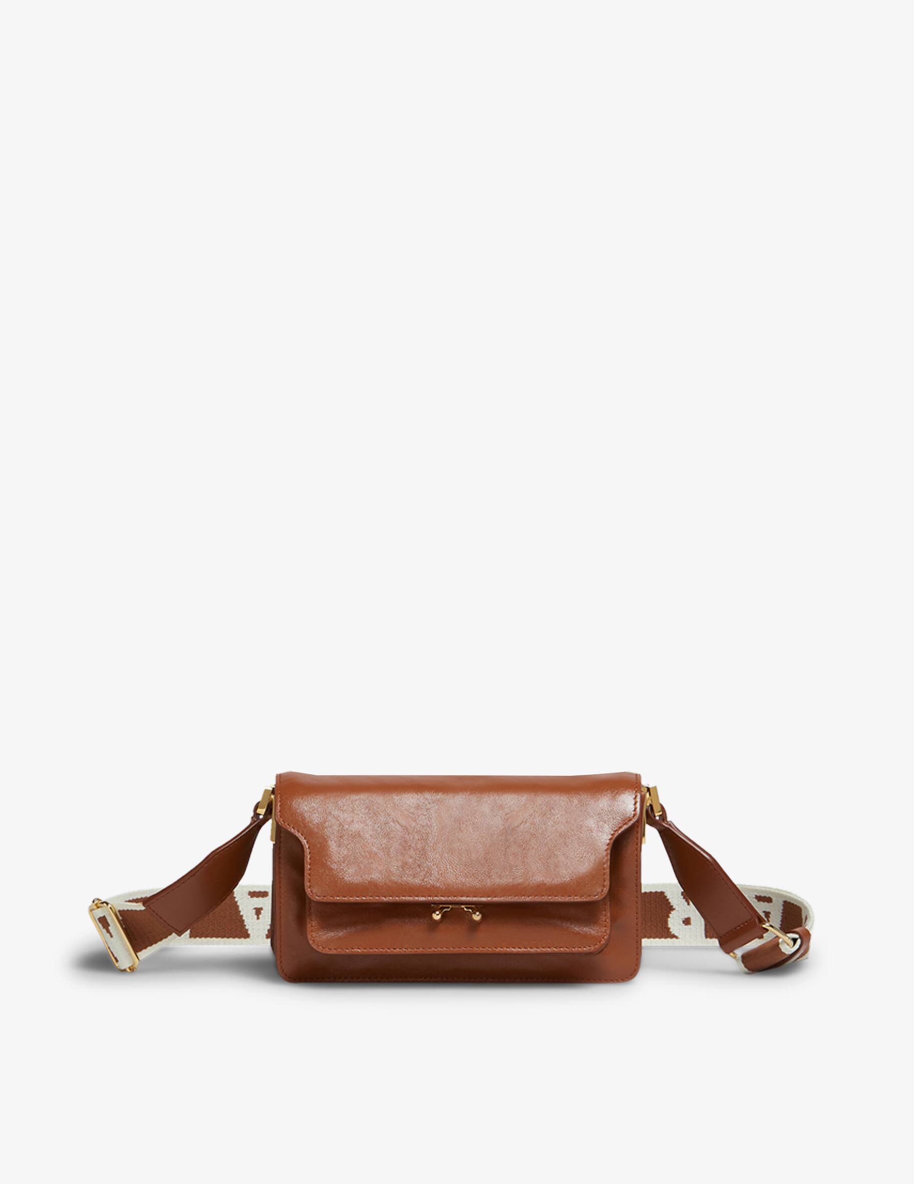 Shop Marni Soft Trunk Bag with logo strap on Rinascente