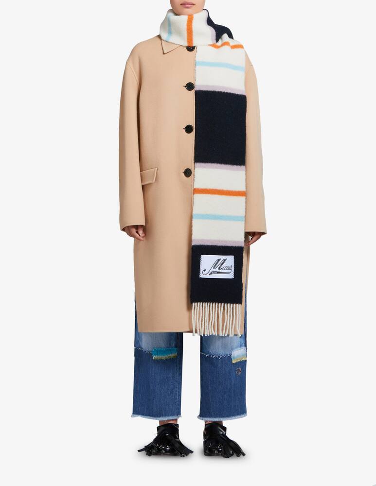 rinascente Marni Alpaca and wool scarf with stripes