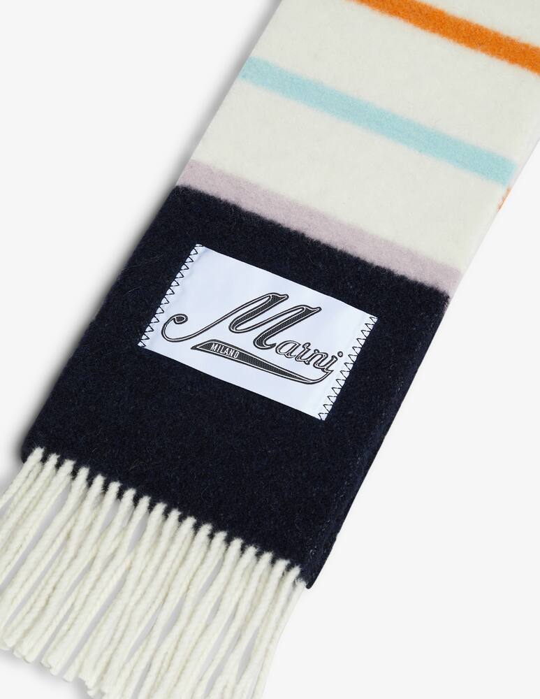 rinascente Marni Alpaca and wool scarf with stripes
