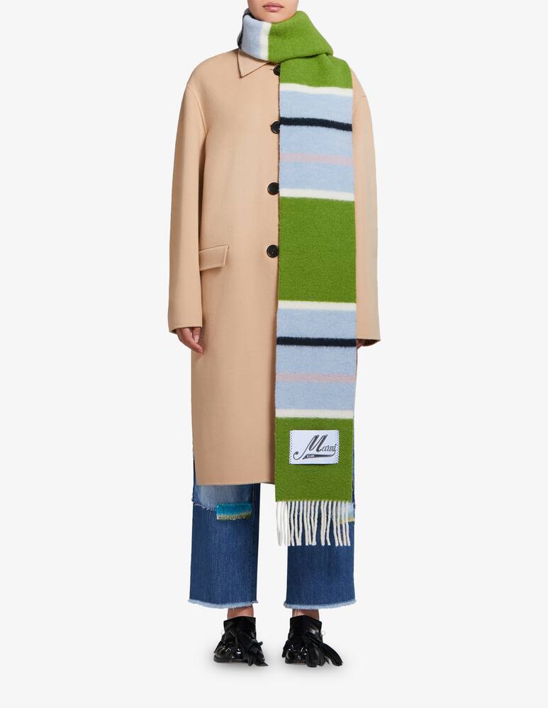 Marni Alpaca and wool scarf with stripes - picture 2 Marni Alpaca and wool scarf with stripes - picture 2