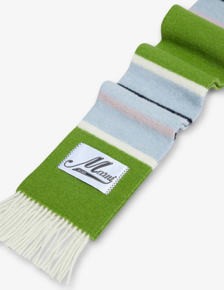 Marni Alpaca and wool scarf with stripes - picture 3 Marni Alpaca and wool scarf with stripes - picture 3