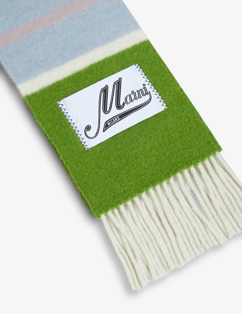 Marni Alpaca and wool scarf with stripes - picture 4 Marni Alpaca and wool scarf with stripes - picture 4
