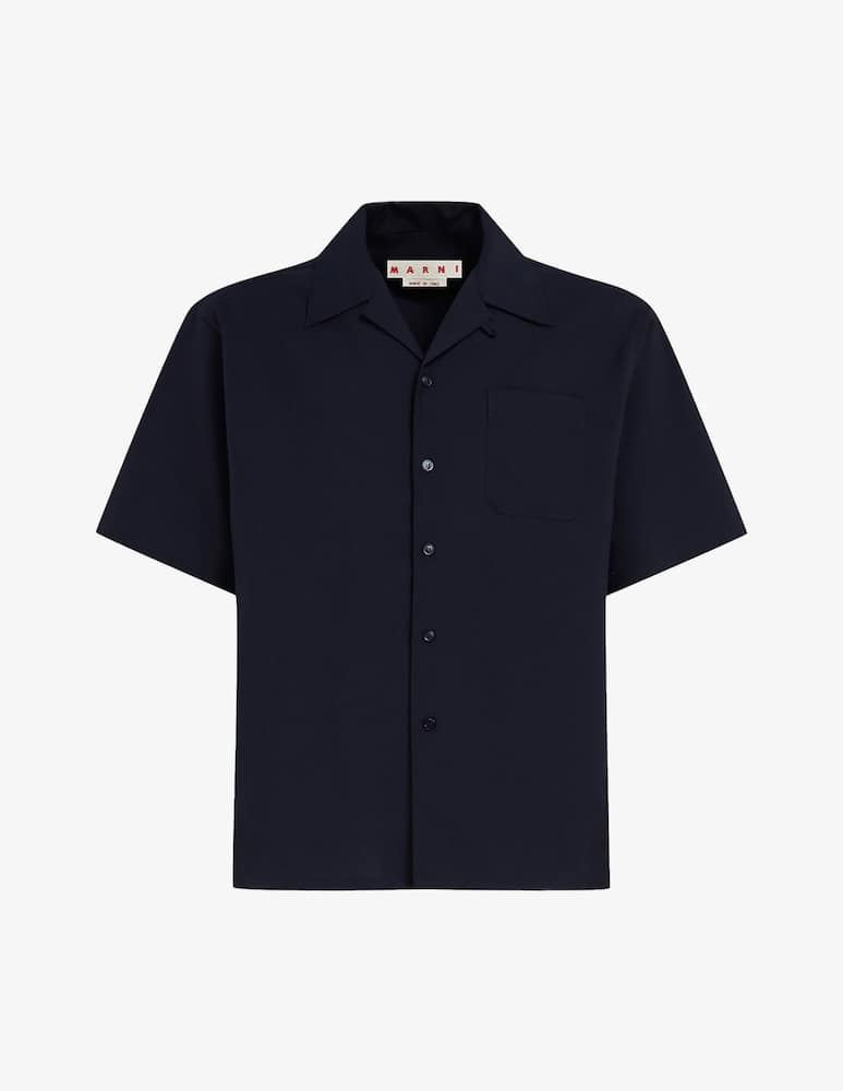 Marni Camicia maniche corte wool cuban collar boxy fit - immagine 1