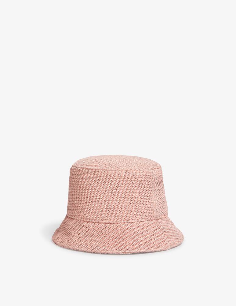 rinascente Marni Raffia effect bucket hat with embroidered logo