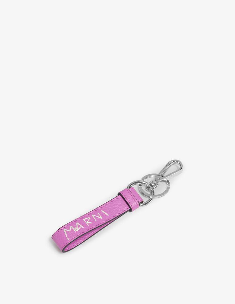rinascente Marni Portachiavi in pelle con impunture