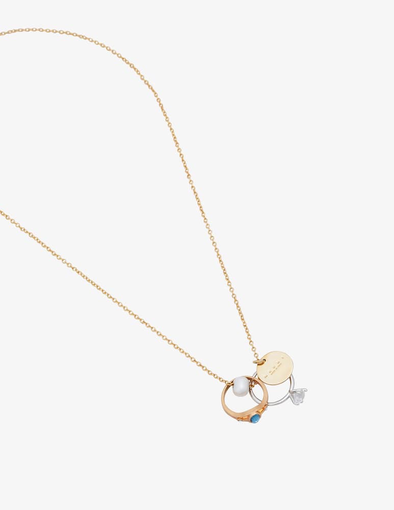 Marni Collana a catena con charms perla e anelli - immagine 3 Marni Collana a catena con charms perla e anelli - immagine 3