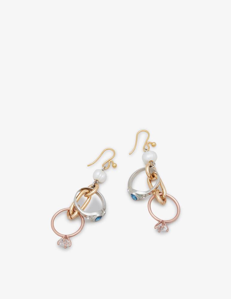 rinascente Marni Orecchini pendenti con catene e anelli gioiello