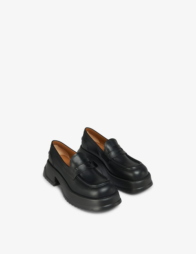 Marni Mocassino in pelle con plateau - immagine 2
