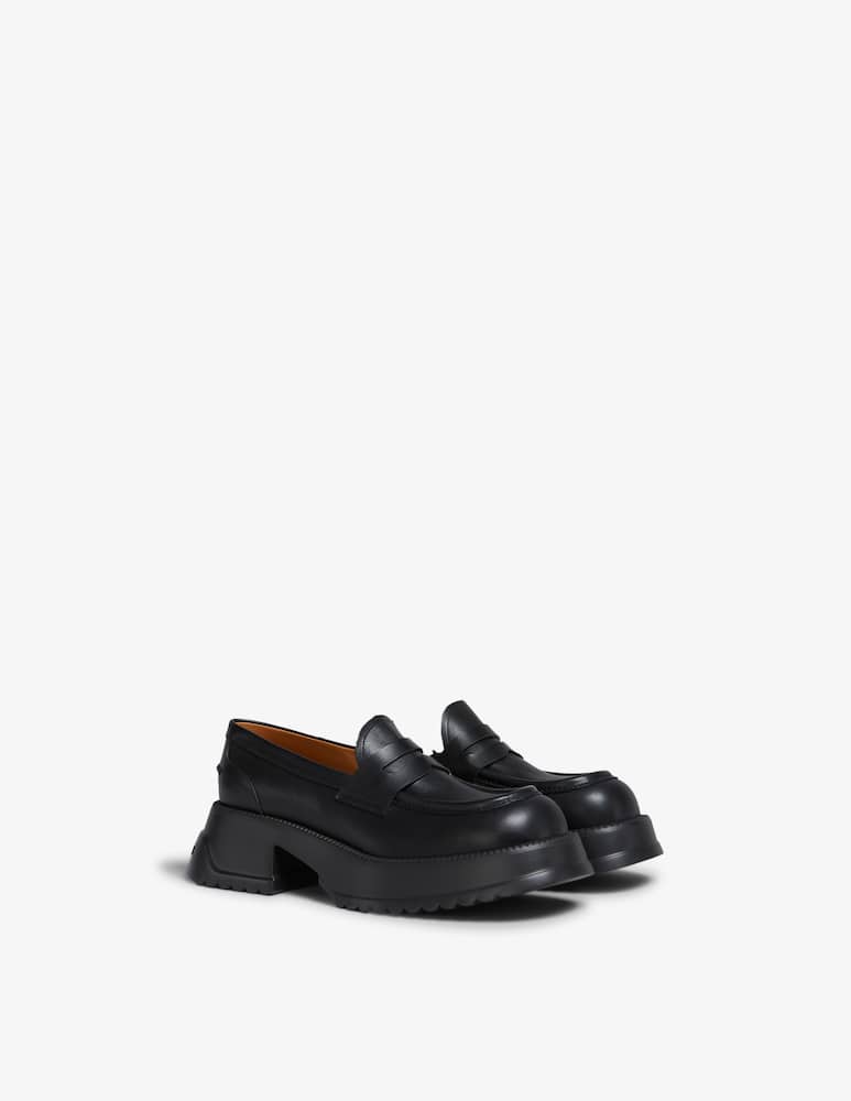 Marni Mocassino in pelle con plateau - immagine 3