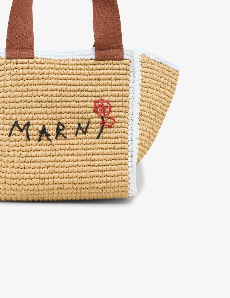 rinascente Marni Sillo borsa shopper in maglia macramé effetto rafia