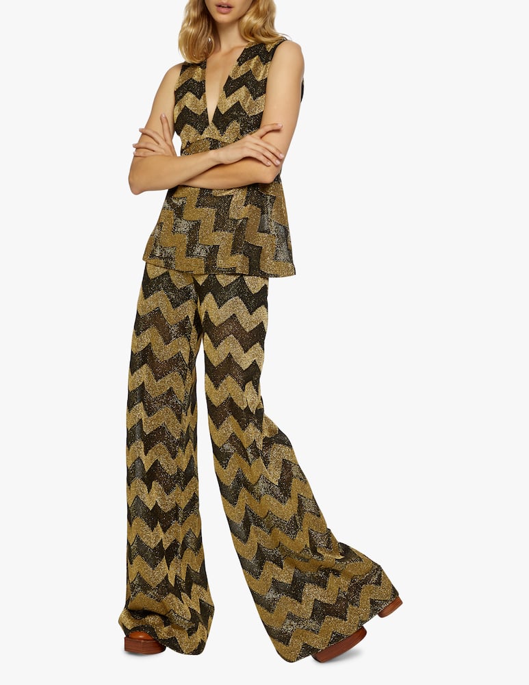 rinascente M Missoni Pantaloni palazzo bicolor fantasia geometrica