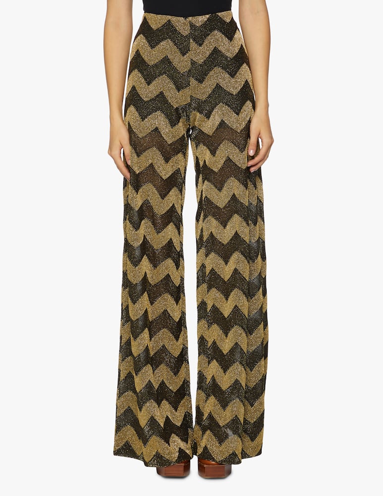 rinascente M Missoni Pantaloni palazzo bicolor fantasia geometrica