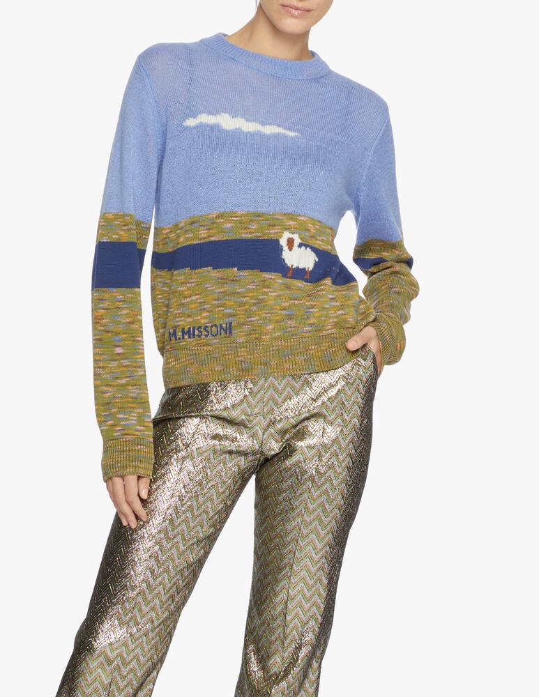 rinascente M Missoni Printed round neck sweater
