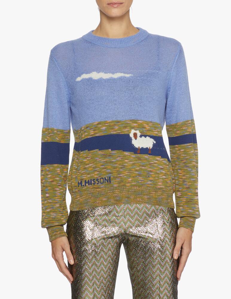 rinascente M Missoni Printed round neck sweater